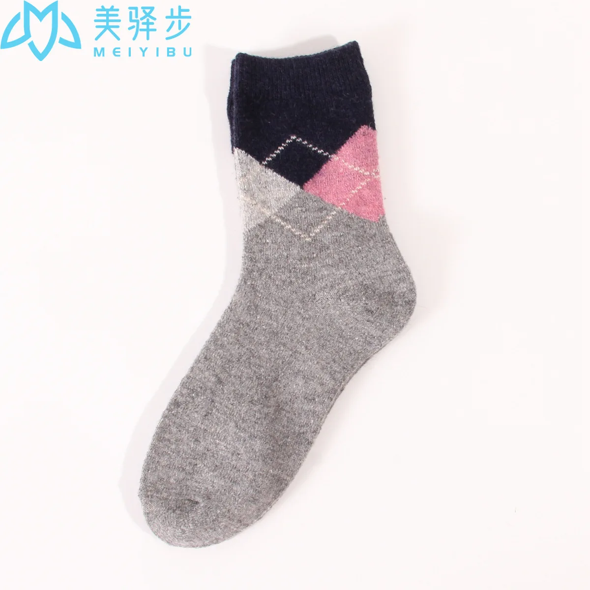 12 Pairs Per Set Winter Warm Wool Socks Jacquard Soft Comfortable Sweat Absorption Socks Manufacturers