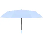 Фирменная Новинка 8K автоматический твердый Цвет женский зонтик для дождливой погоды женские 360 Вращающийся крюк Ручка Зонтик 3-складной Зонт от ветра и солнца