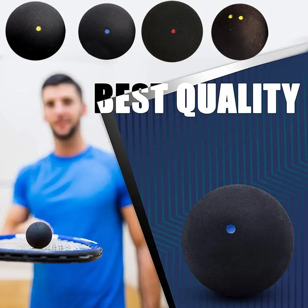 

1pc 37MM Professional Squash Ball Yellow Blue Dot Low Speed Rubber Ball Tube Packing Blue Dot Training Squash Ball Aid Equipment