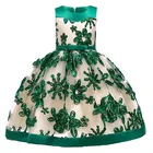 Платье принцессы с объемным цветком элегантное детское свадебное платье для маленьких девочек, вечерние платья Модная детская одежда для маленьких девочек костюм-пачка для малышей L5052