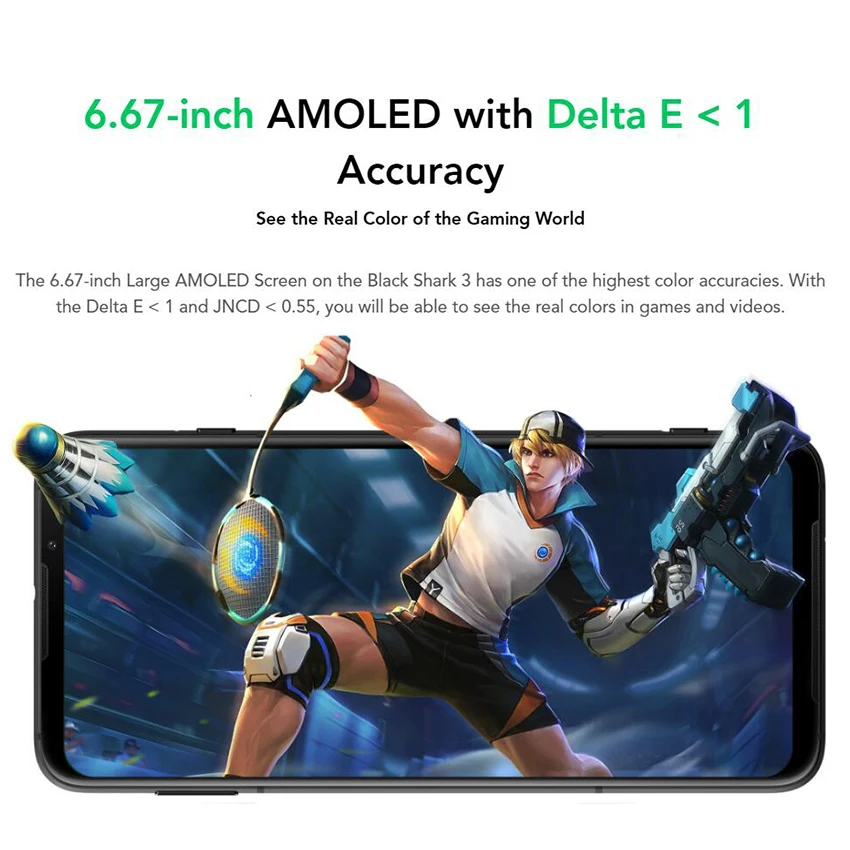 Глобальная версия 5G смартфон черного цвета с изображением акулы 3 игра