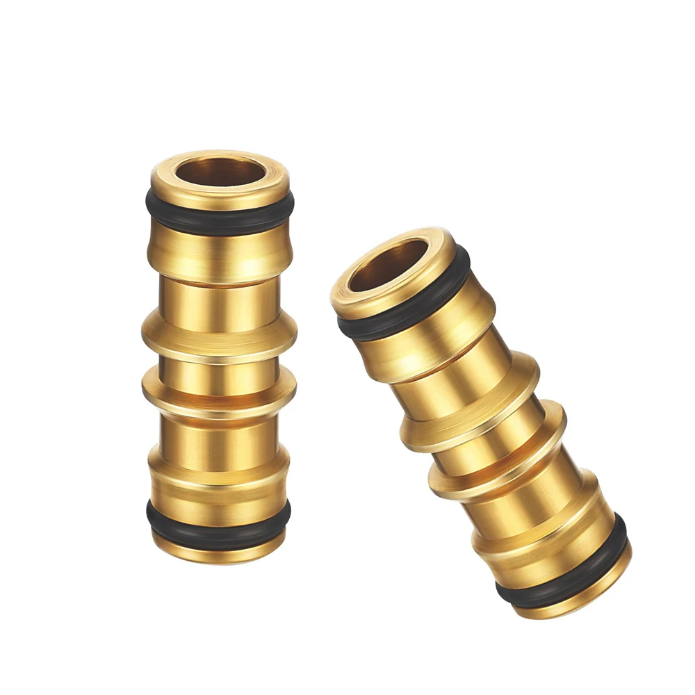 

1/2 Inch Brass Garden Hose Connectors for Garden Hose Tap Brass Double Male Connector Extender for Join Garden Hose