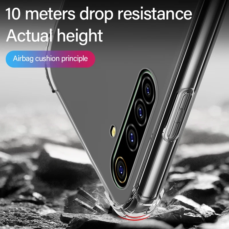 Luxury Lanyard Silicone Phone Case For Realme 9 8 7 6 5 5i 3 2 X50 XT X2 X Lite Pro C3 C2 Ultra-thin Necklace Rope Cover Coque