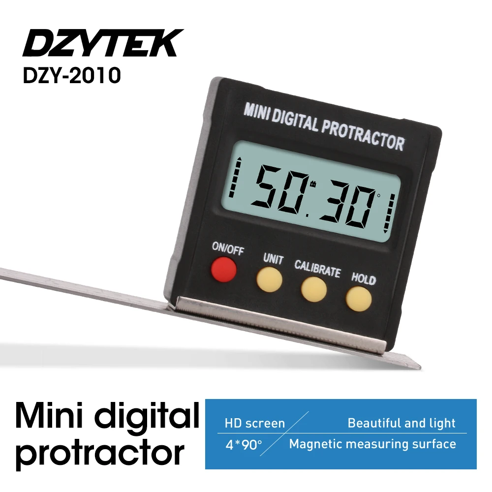 

DZYTEK Angle Protractor Universal Bevel 360 Degree Tilt Mini Electronic Digital Protractor Inclinometer Tester Measuring Tools