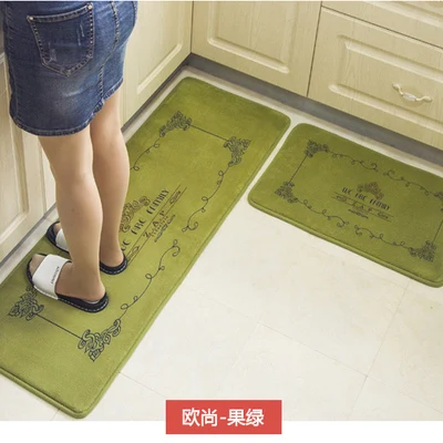 Green vintage Абсорбирующий Противоскользящий кухонный коврик Впитывающий Коврик для ванной туалета балконного крыльца винтажный Коврик для прихожей - Цвет: Green vintage