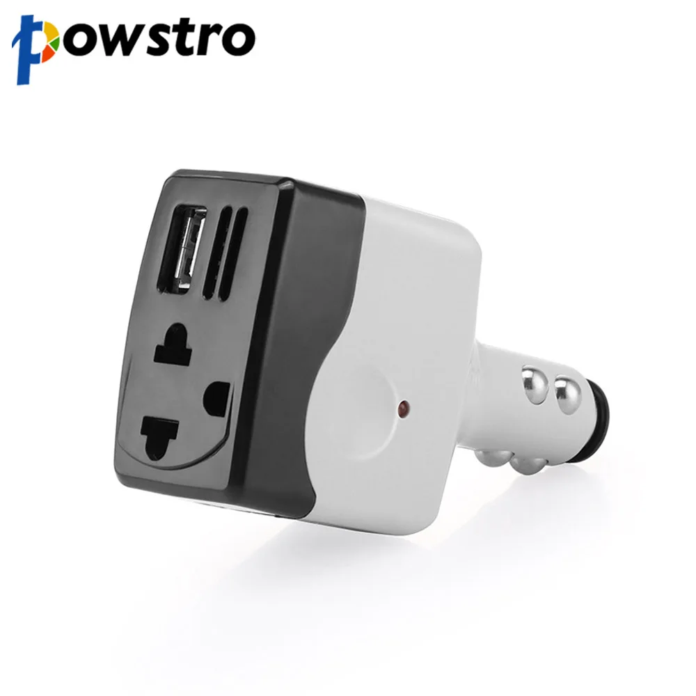 Powstro DC 12 В в AC 220 Автомобильное зарядное устройство инвертор 6 Вт преобразователь