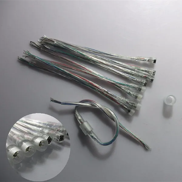 

5/10/20/50 пар 4-контактный прозрачный разъем постоянного тока штекер-гнездо водонепроницаемый кабель IP68 ДЛЯ светодиодсветильник ленты светоди...