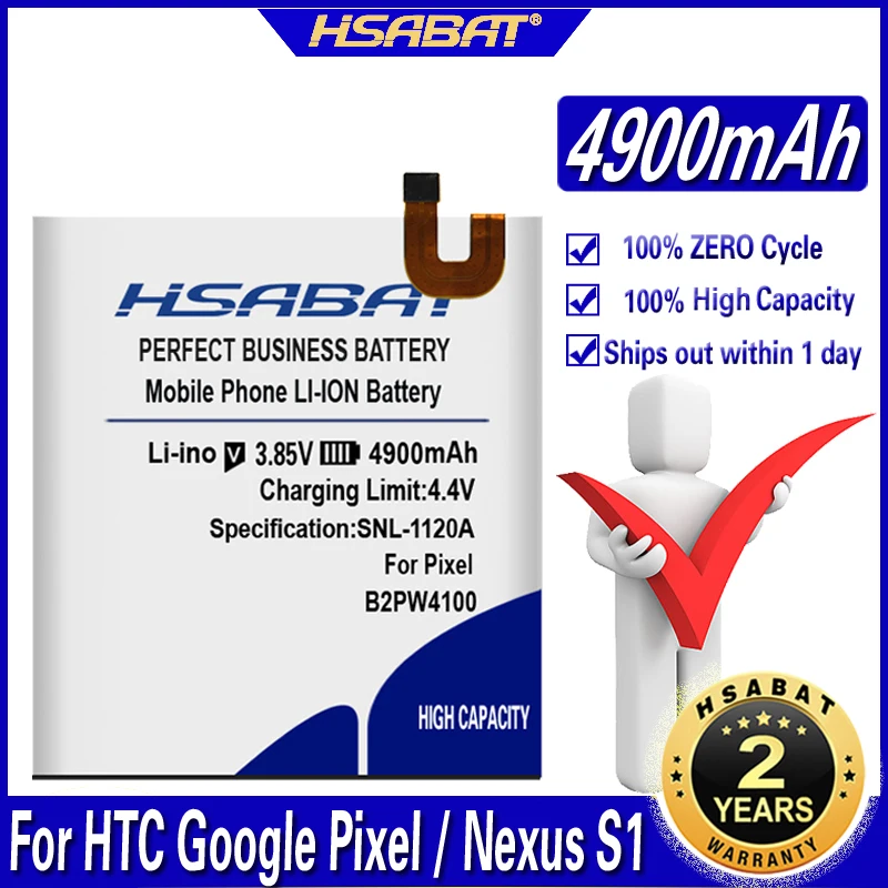 Аккумулятор HSABAT 4900 мАч B2PW4100 для HTC Google Pixel / Nexus S1 | Мобильные телефоны и аксессуары