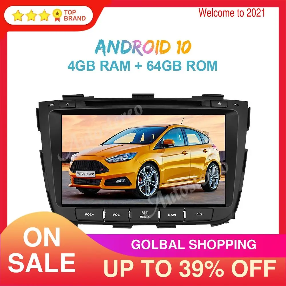 Автомобильный GPS навигатор для KIA SORENTO 128 2013 2015 Android 10 4 Гб + 2014 ГГц|Автомагнитолы| |