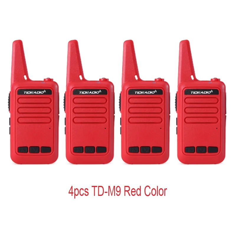 4XRed 4 шт./лот мини-рация детская радиостанция рация для охотыTID TD-M9 двухсторонний радиоприемник рождественский подарок портативное радио hfwbz - Цвет: 4XRed
