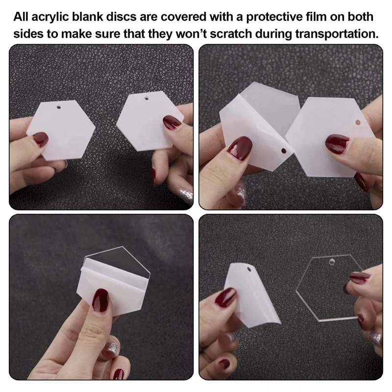 

Acrylic Keychain Blanks, Including 32Pcs Keychain Tassels, 32Pcs Key Chain Rings for DIY Keychain Crafting