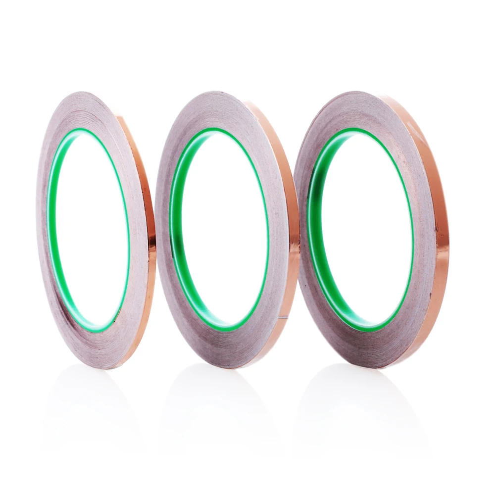 

Copper Foil Tape Conductive Copper Foil Tape Conductive Shield Tape Golden 4/56mm Reusable Convenient Sturdy EMI Electric