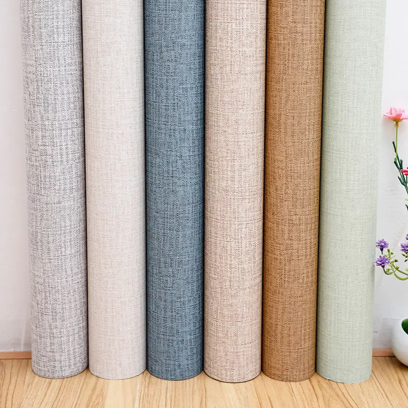 

Linen Styles Decorable Film Renovation Waterproof DIY Wallpapers Bedroom Living Room Self-Adhesive Home Decorative Wall Stickers