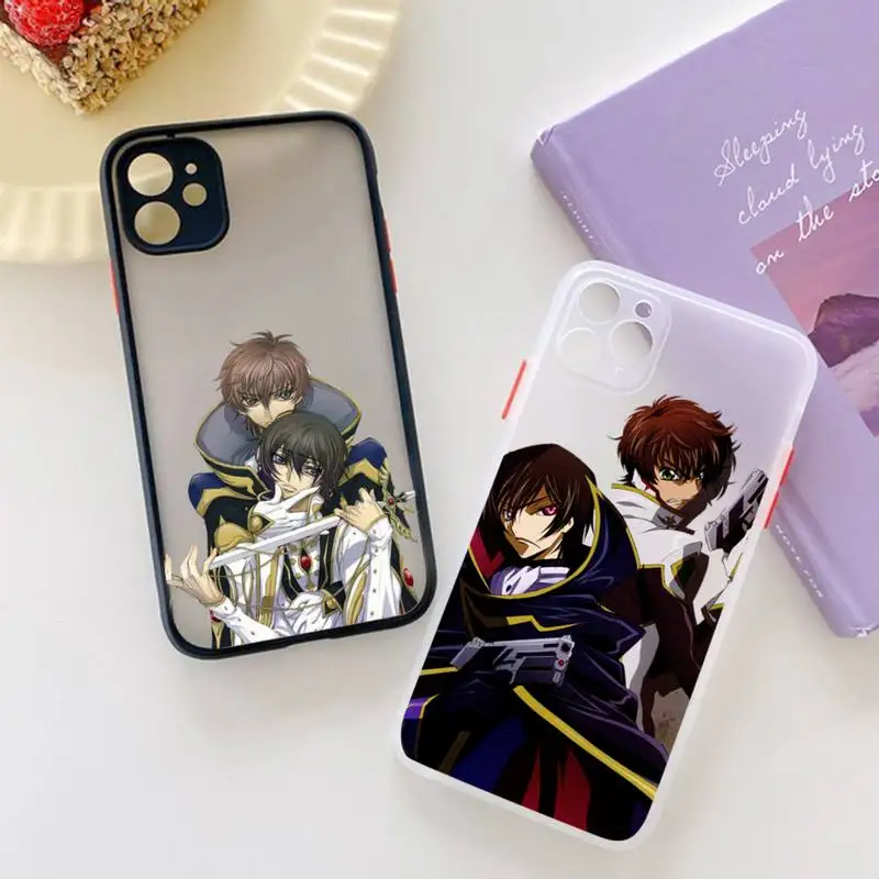

Code Geass Lelouch anime Phone Case matte transparent For iphone 7 8 11 12 13 plus mini x xs xr pro max cover