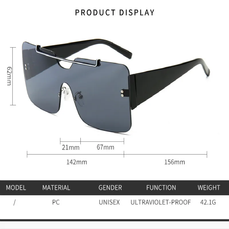 Большие Квадратные Солнцезащитные очки для женщин 2019 Роскошные брендовые Модные