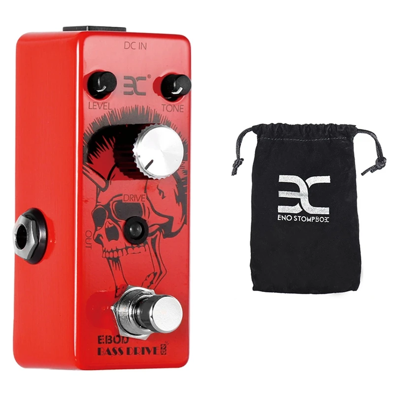 Педаль эффектов для бас-гитары ENO Ex Ebod Overdrive полностью металлический корпус