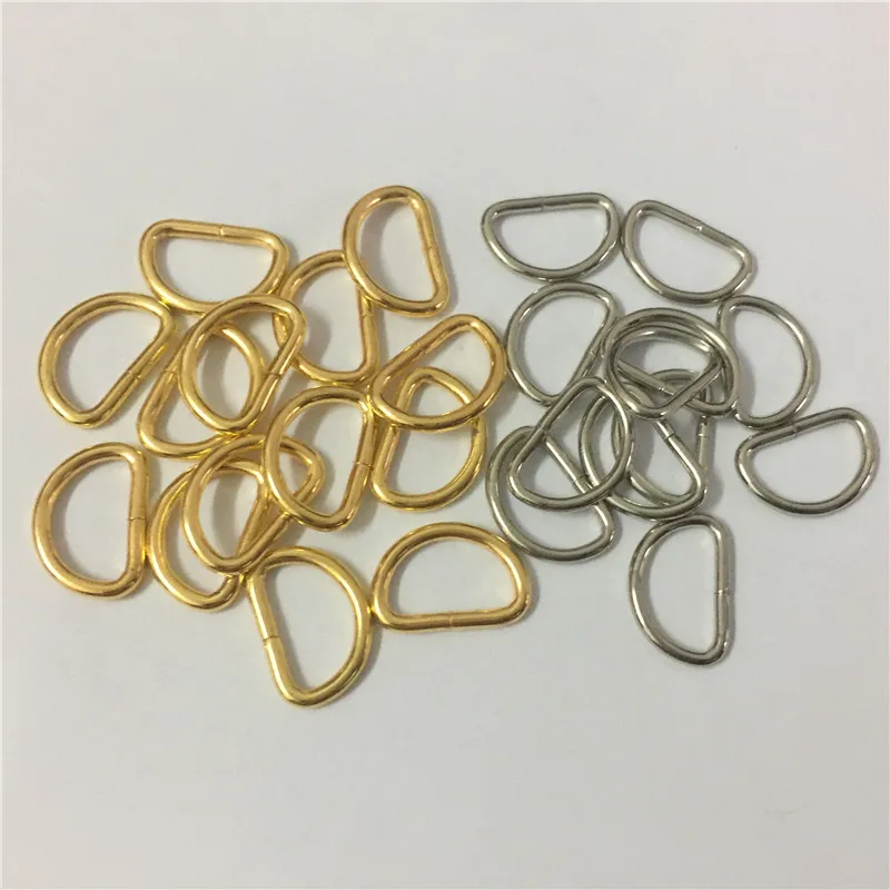 50 шт./лот металлические Золотые/серебряные/античная бронза d-кольца пряжки