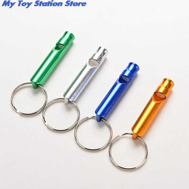 

New Arrival Aluminum Alloy Whistle Keyring Toy Keychain Mini For Outdoor Emergency Survival Safety Sport Camping Hunting