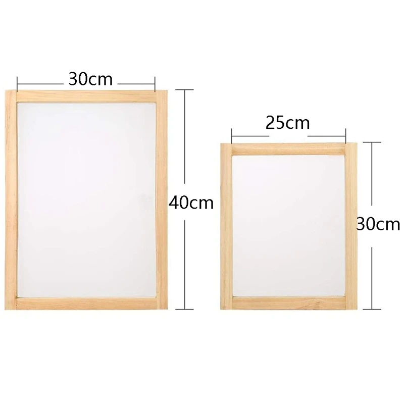 

2 Pieces Wood Silk Sn Printing Frames 10 x 14Inch,8 x 10 Inch with 110 White Mesh for Sn Printing