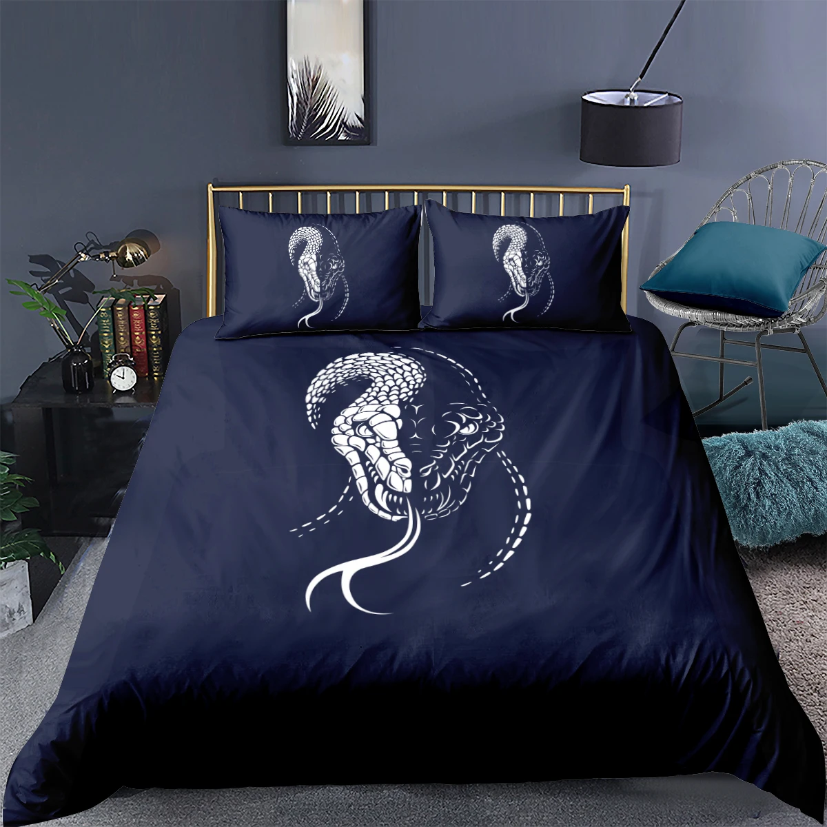 3D в богемном стиле черный постельное белье Комплекты постельного белья