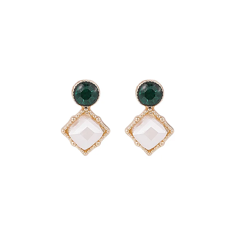 

Retro And Simple Mini Earrings Geometric Square And Round Small Jewelry Boucle D'oreille Accessories Oorbellen Bijoux