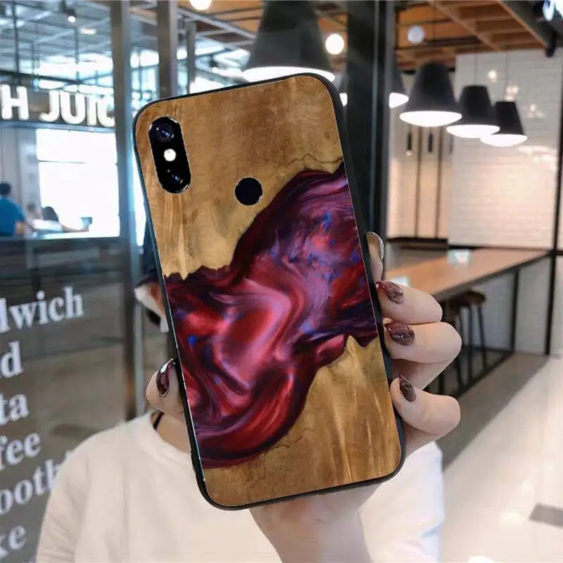 

Traveler Protective Wood Resin art Phone Case For Xiaomi Redmi 7 8 9t 9se k20 mi8 max3 lite 9 note 9s 10 pro