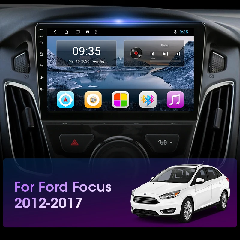 Android 10 0 для Ford Focus 2012 2017 автомобильный радиоприемник мультимедийный плеер GPS