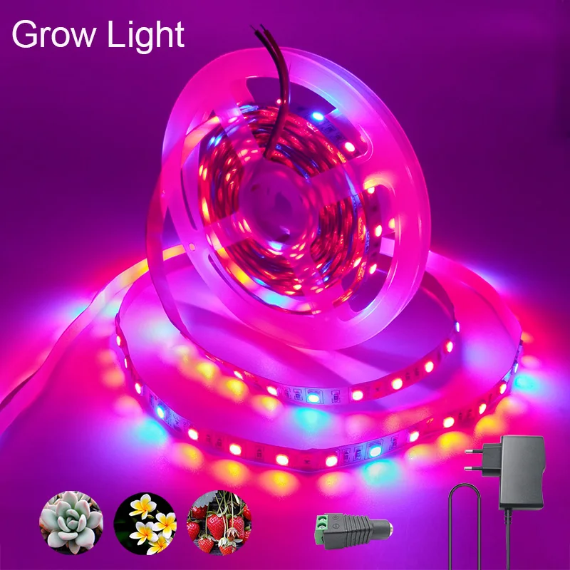 Светодиодный Фито лампы полный спектр светодиодный Grow светильник 5 м 300 s 5050