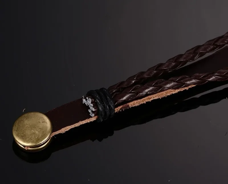 Новинка 2016 мужские кожаные браслеты и с рисунком рыбы длина 22 см Очаровательные