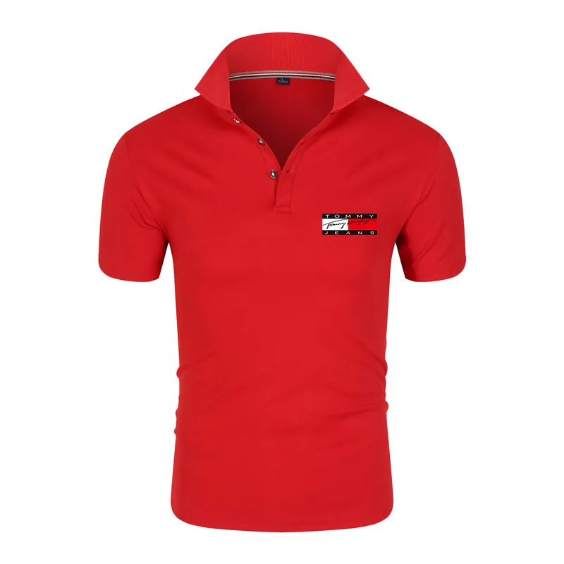 

Men Polo Shirt 2021 Summer Fashion Classic Casual Tops Short Sleeves Cotton High Quality Mandarin Collar Men