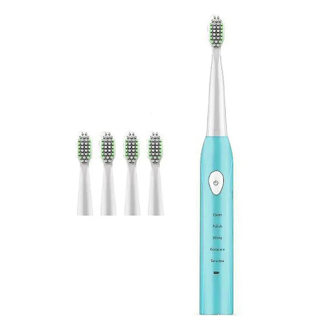 

Электрическая зубная щетка для взрослых, перезаряжаемая зубная щетка, звуковая Автоматическая Мягкая зубная щетка, водонепроницаемая, зар...