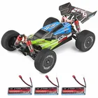 Высокоскоростной гоночный автомобиль Wltoys 144001, 1:14, 2,4G, полноприводный, Радиоуправляемый, 60 кмч, два аккумулятора, 7,4 В, 2600 мА  ч, модель автомобиля с дистанционным управлением