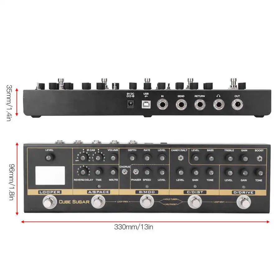 Powerful Single Block Effect Combination Pedal 4 Analog Circuit Modules of DELAY 5 REVERB for Electric | Спорт и развлечения
