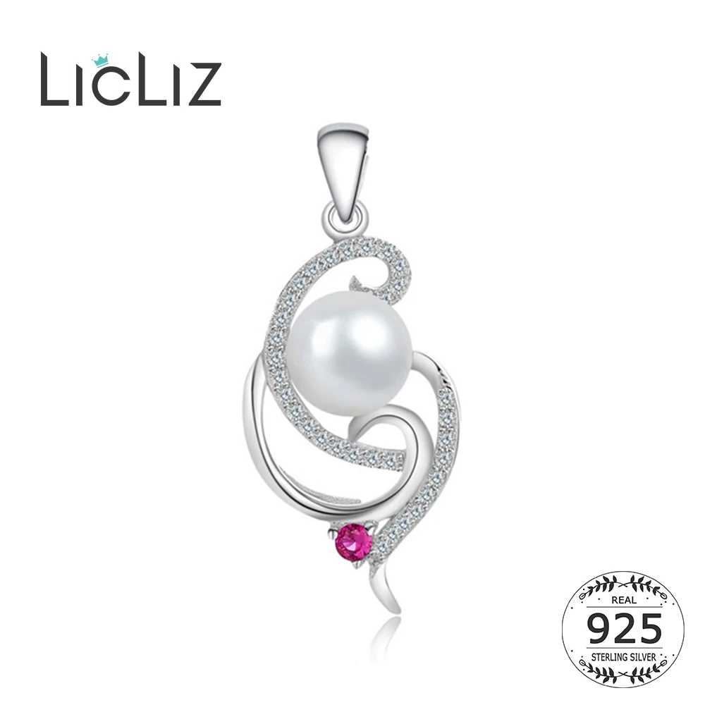 Женский кулон из серебра 925 пробы с натуральным жемчугом | Украшения и аксессуары