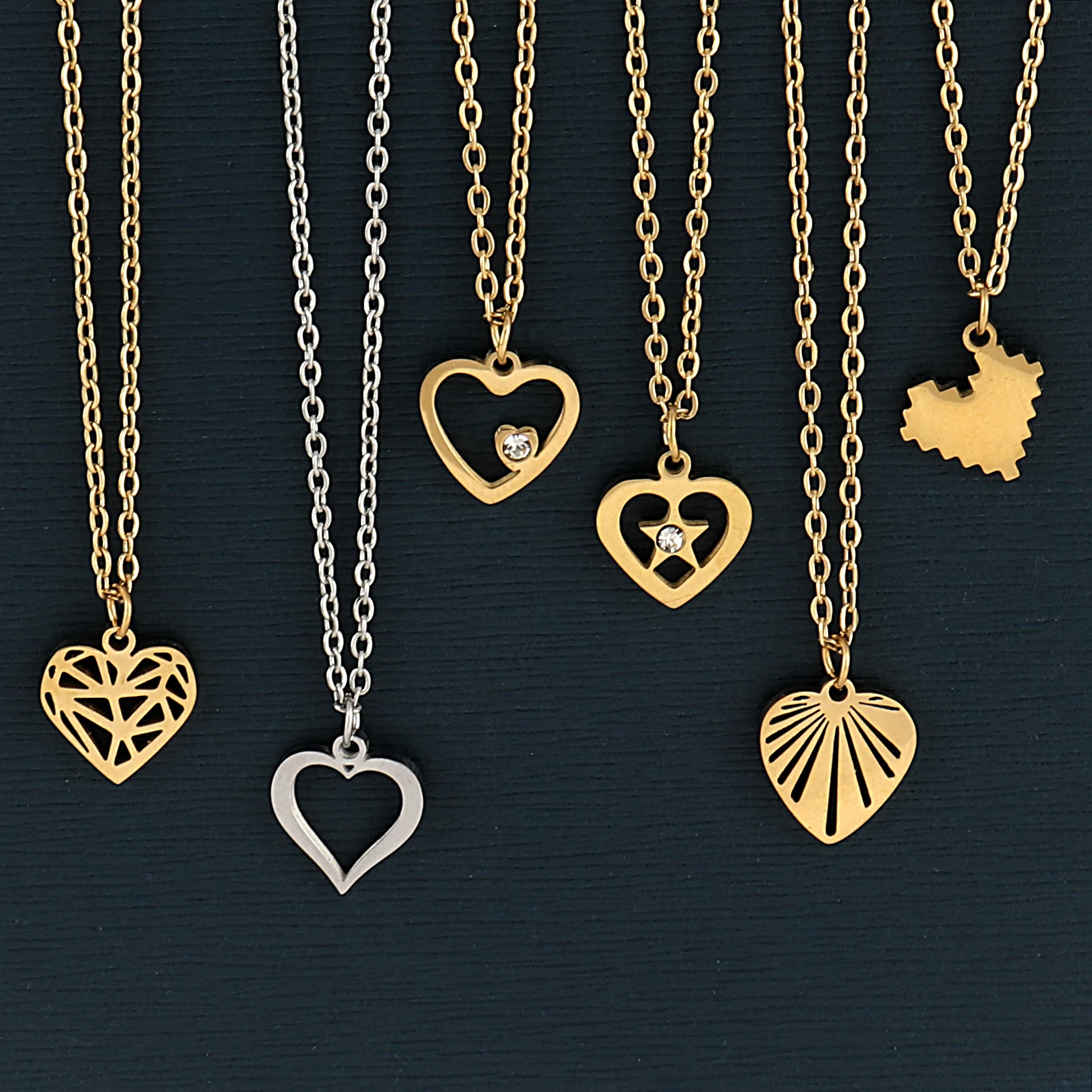 5 шт. подвески из нержавеющей стали в виде сердца | Украшения и аксессуары