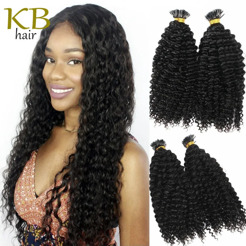 Loose Curly Human Hair I Tip Hair 28inch Long Stick I Tip Human Hair For Women Indian Remy Curly Fusion Hair 100 Strand