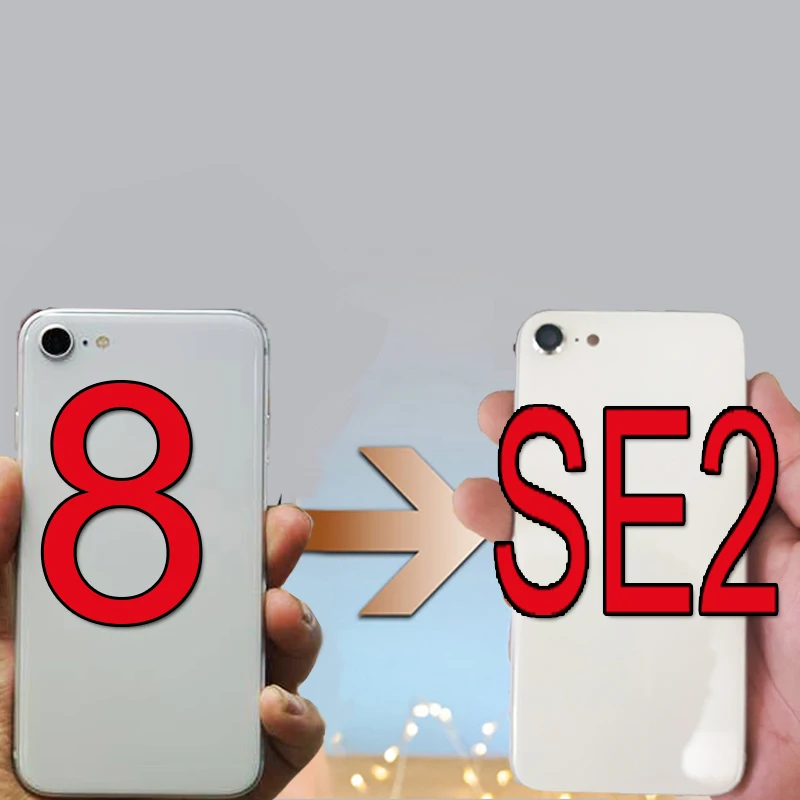 

Original quality Glass Body Back housing for iPhone 8 like SE 2 Rear Battery Cover Case for iPhone 8 to SE 2020 style Chassis