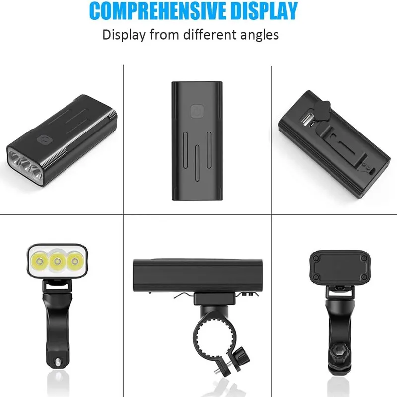 WasaFire 2400LM велосипед светильник USB Перезаряжаемые велосипедный T6/L2 светодиодный MTB
