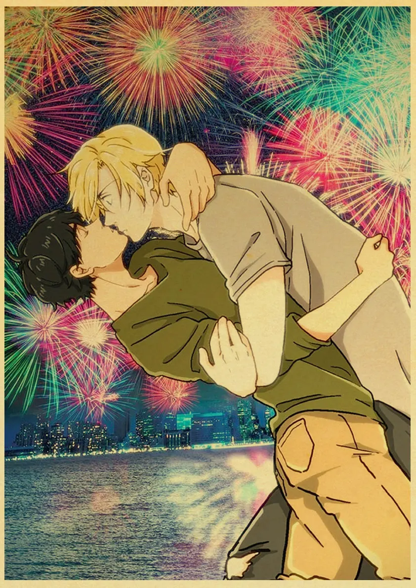 

Japanese Anime Banana fish Retro Posters Art Movie Painting Kraft Paper Prints Home Room Decor Wall Stickers