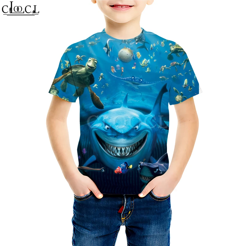 Футболки с рисунком морпеха акулы для мальчиков и девочек 3D принтом классические