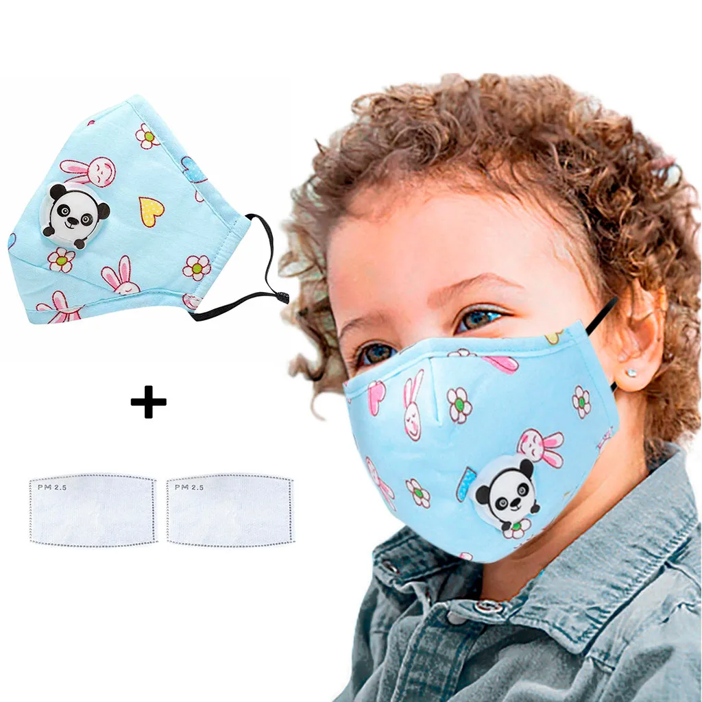

Kids Cartoon Mask Washable Reusable Dustproof PM2.5 Kids Mask Print Face Kids Masks Simple Design Masks Mouth Cover