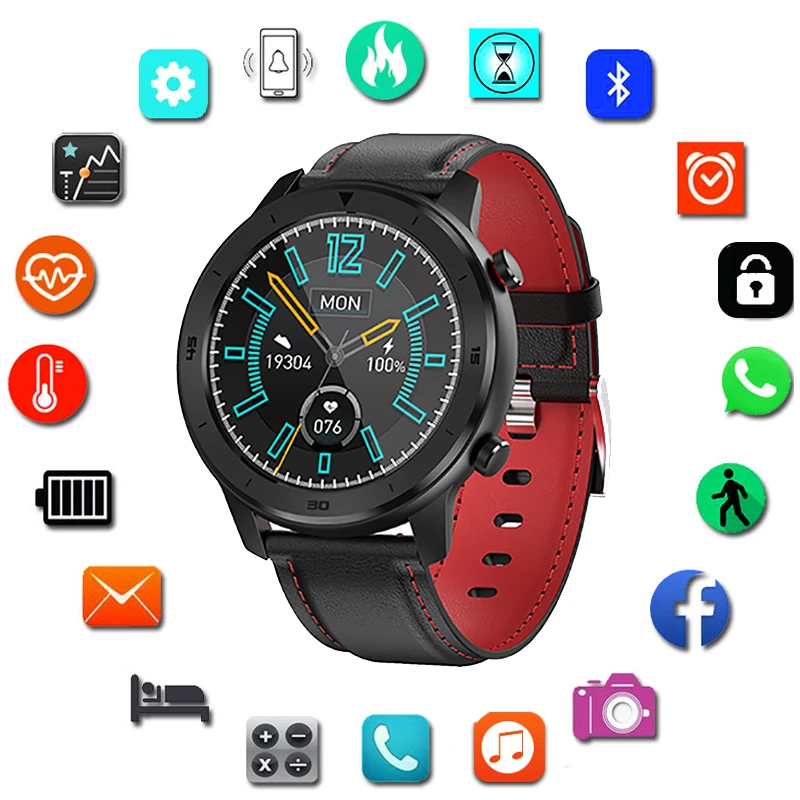 DT78 Смарт часы мужские и женские Smartwatch IP68 Водонепроницаемый 1 3 дюймов полный