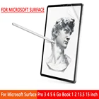 Защитная пленка для экрана в виде бумаги, Матовая Антибликовая живопись для Microsoft Surface Pro 3 4 5 6 Go Book 1 2 13,5 15 дюймов