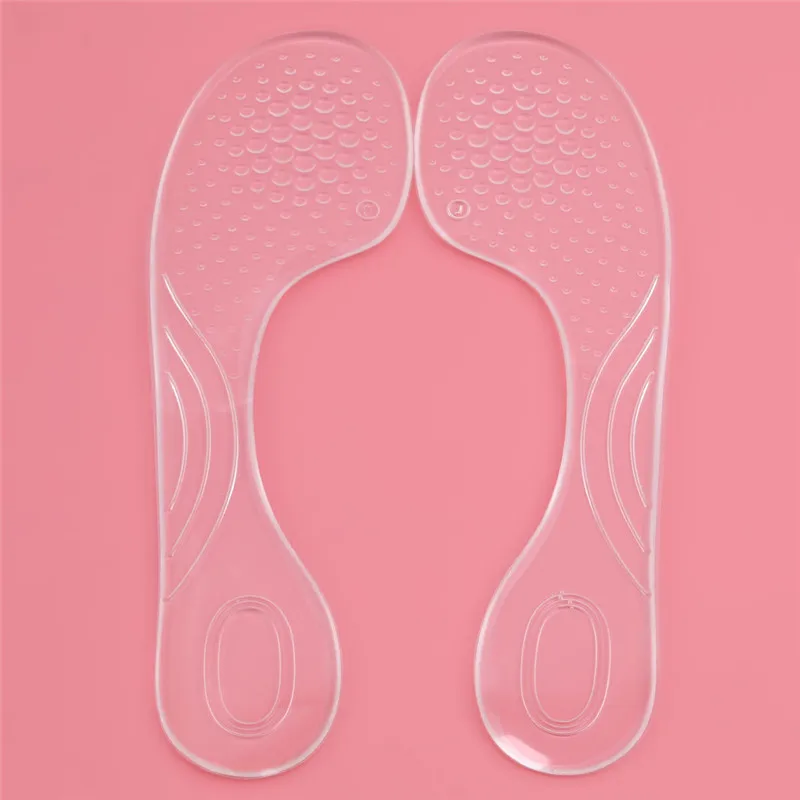 1 пара прозрачная Нескользящая амортизирующая стелька на высоком каблуке