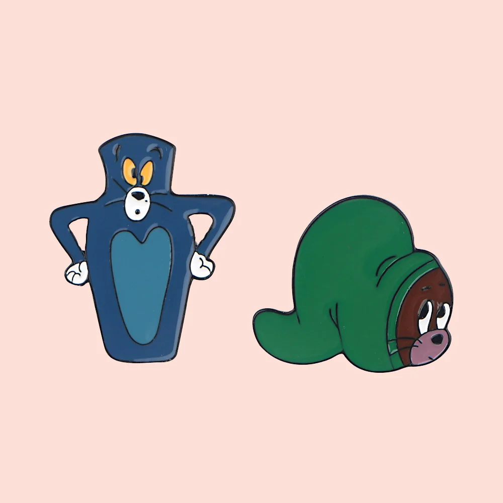 ZF1356 аксессуары для одежды в виде вазы кошки крысы эмалированная брошь креативная