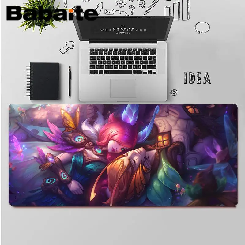 

Babaite Top Quality League of Legends Xayah Rakan Comfort Mouse Mat Gaming Mousepad Free Shipping Large Mouse Pad Keyboards Mat