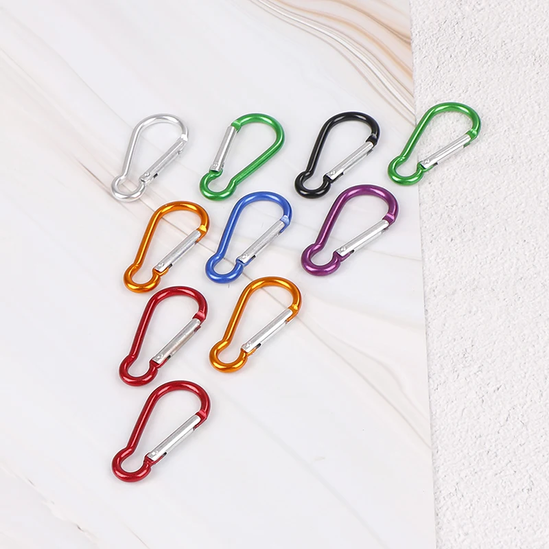 

Aluminum Carabiner D-Ring Key Chain Clip Camping Keyring Snap Hook Outdoor Travel Kit 5PCS