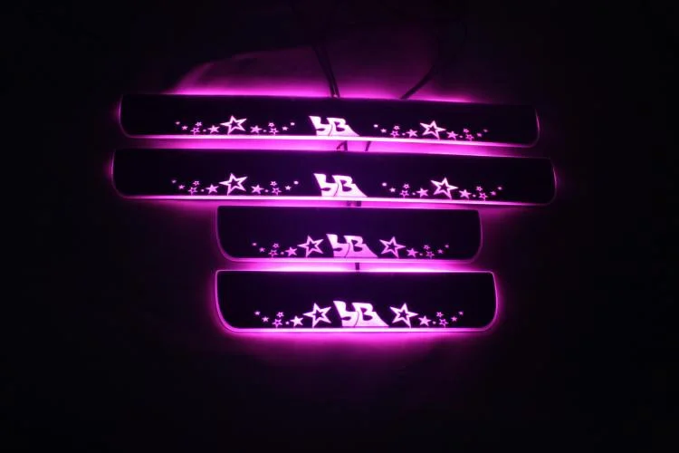 

Rqxr Led Moving Door Scuff for Toyota Bb Dynamic Door Sill Plate Flat Lining Overlay Flow/fixed Light