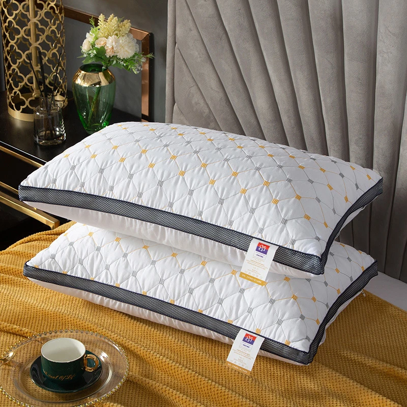 

Natural Cotton Single Pillow Soft Breathable Pillows For Sleeping Solid Color Washable Bed Pillows For Bedroom Home Decor