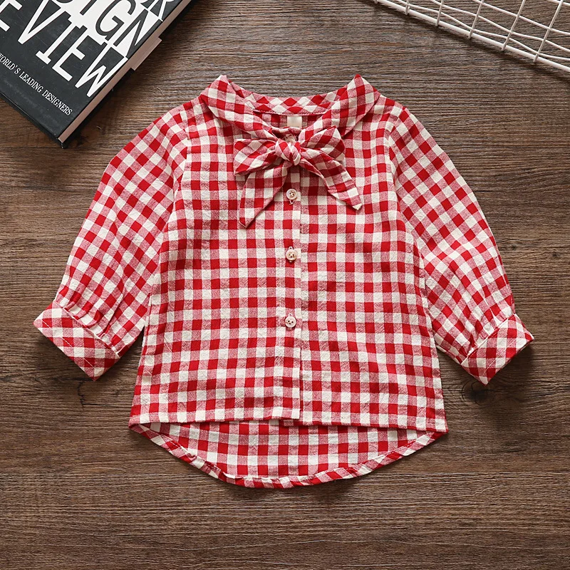 New Girls'Spring Clothes 2021 Leisure Fashion Two-piece Blouse for Children in Spring and Autumn | Детская одежда и обувь